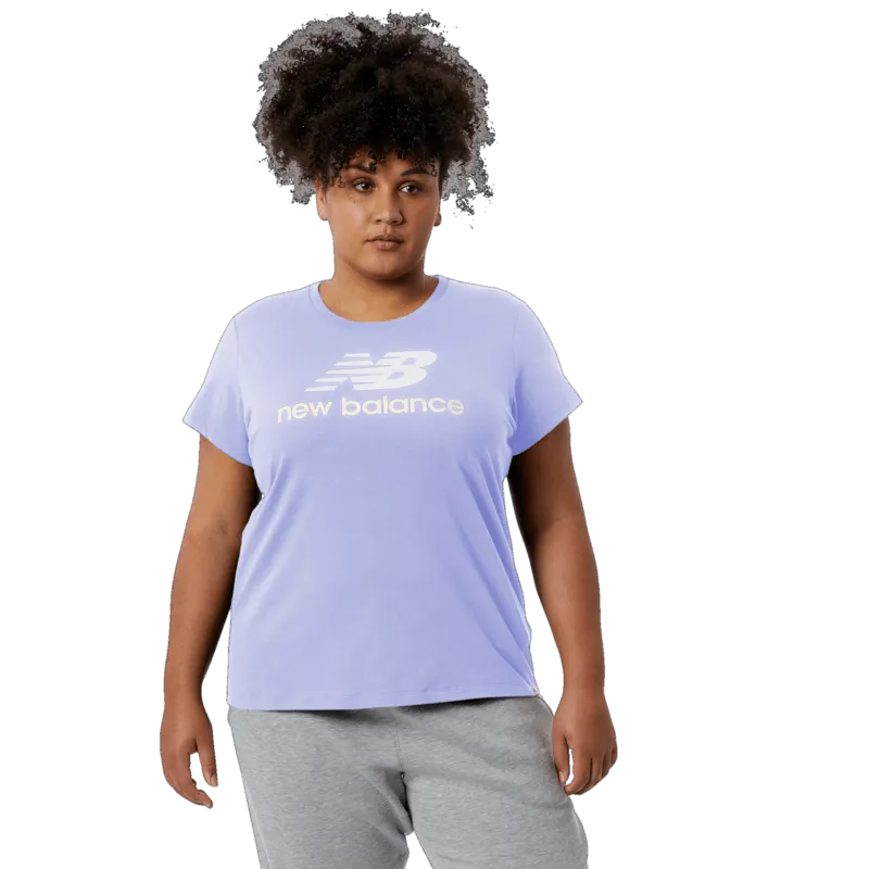 New Balance Women'sEssentials Stacked Logo Tee