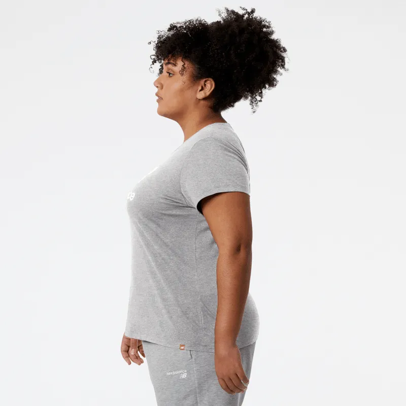 New Balance Women'sEssentials Stacked Logo Tee