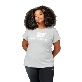 New Balance Women'sEssentials Stacked Logo Tee