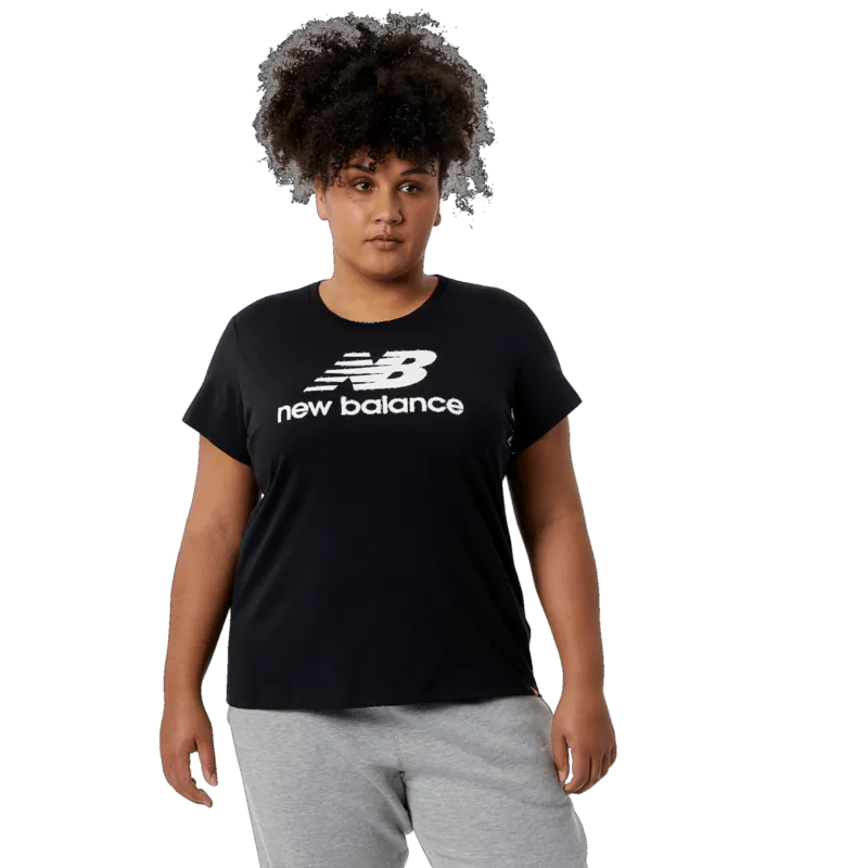 New Balance Women'sEssentials Stacked Logo Tee