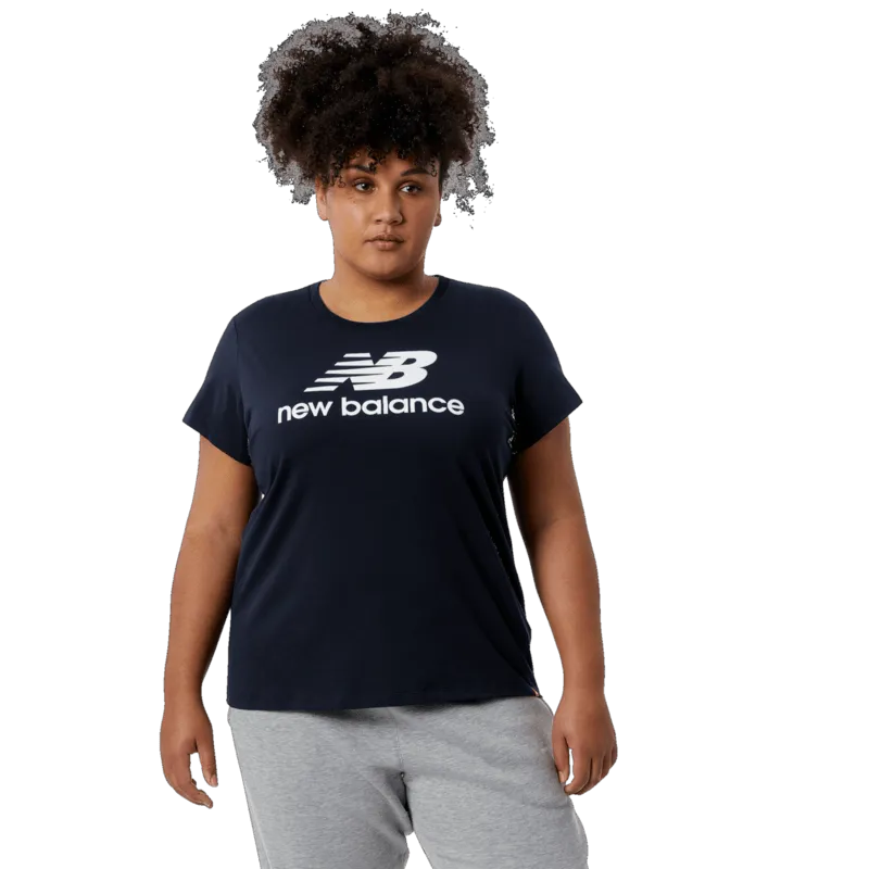 New Balance Women'sEssentials Stacked Logo Tee