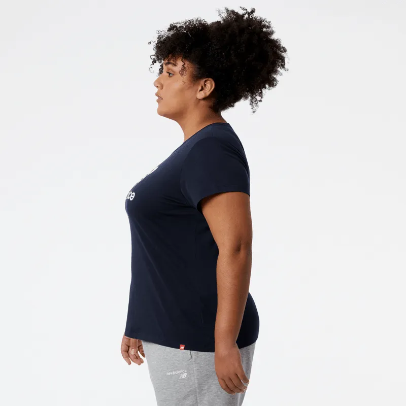 New Balance Women'sEssentials Stacked Logo Tee