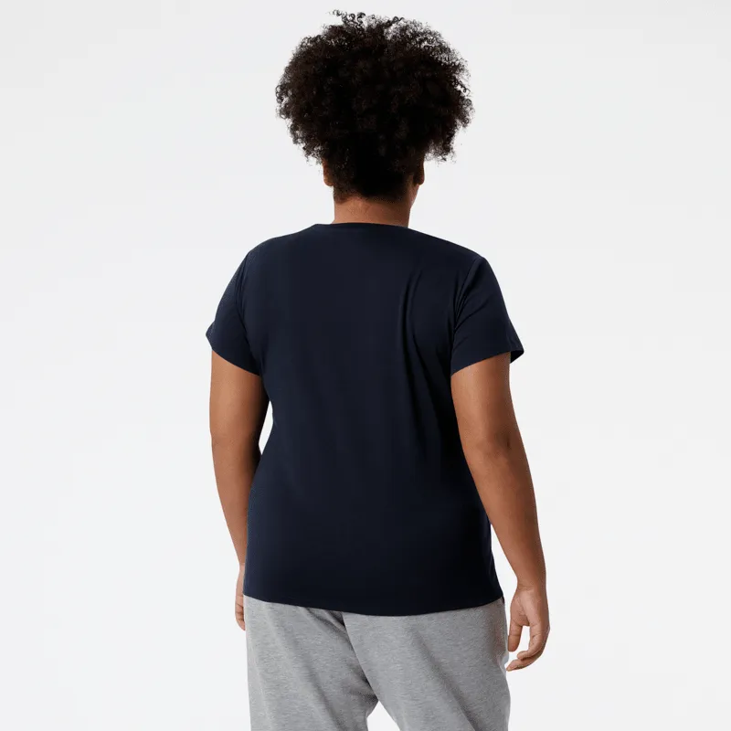 New Balance Women'sEssentials Stacked Logo Tee