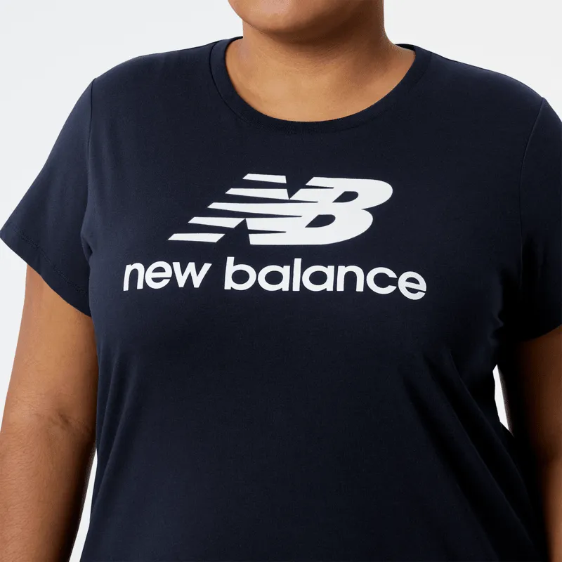 New Balance Women'sEssentials Stacked Logo Tee