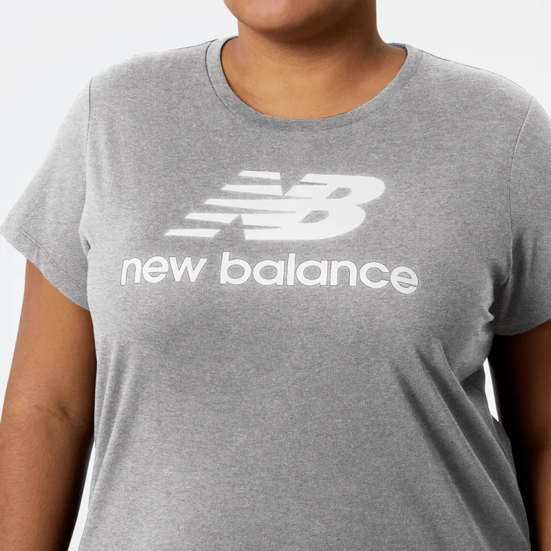 New Balance Women'sEssentials Stacked Logo Tee