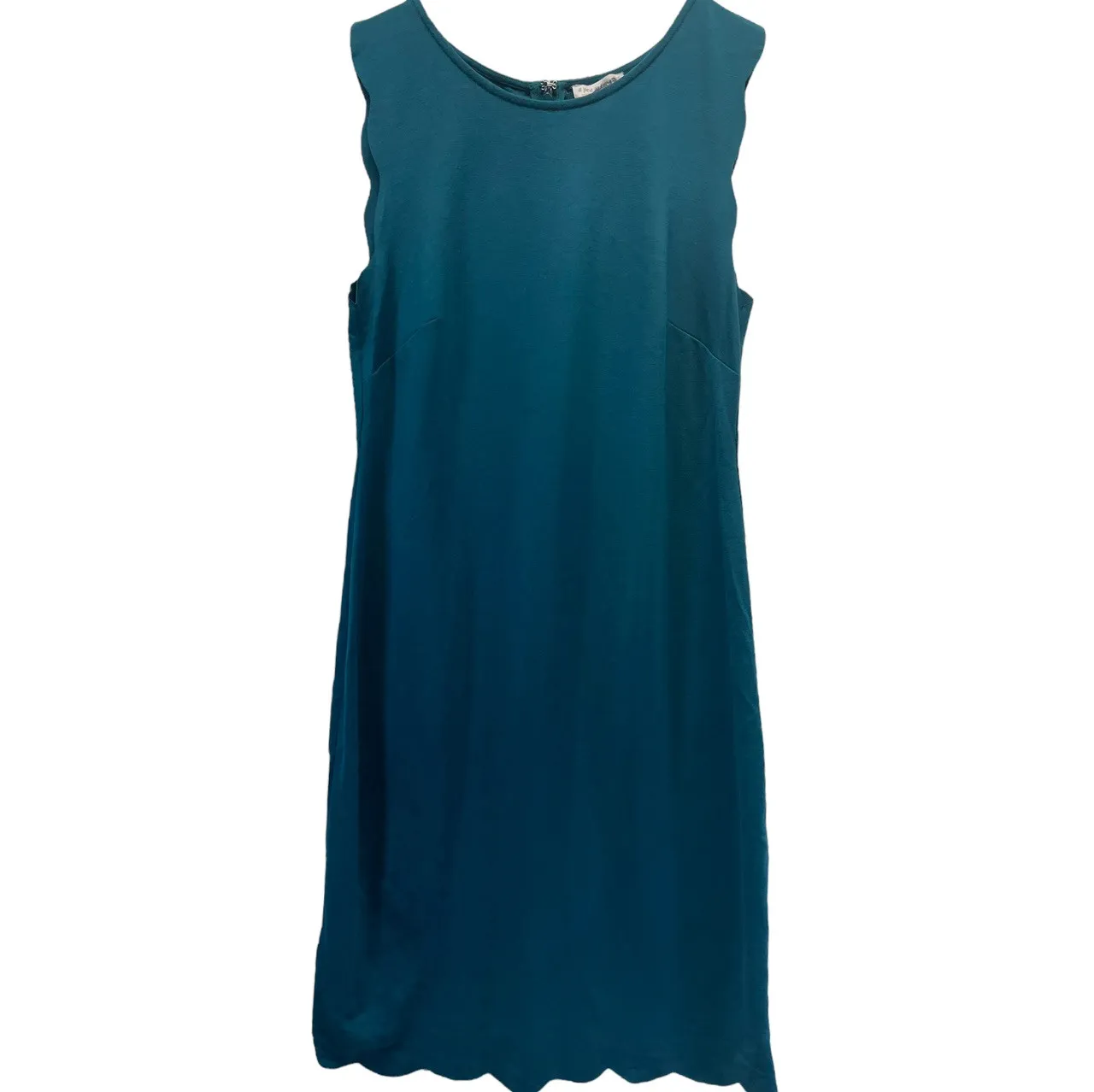 *New* Teal Green A Pea in the Pod Maternity Scalloped Trim Maternity Dress With Missing Belt (Size Small)