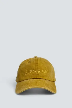 New York Embroidered Hat - Washed Yellow