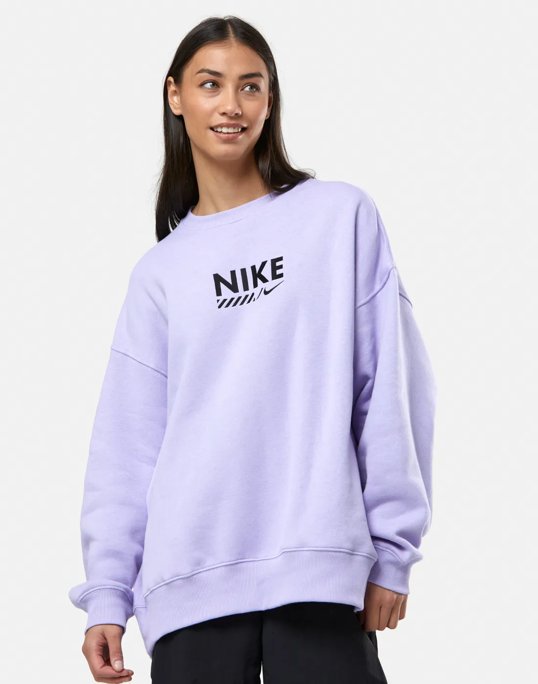 Nike Womens Oversized Fleece Crew Neck Sweatshirt