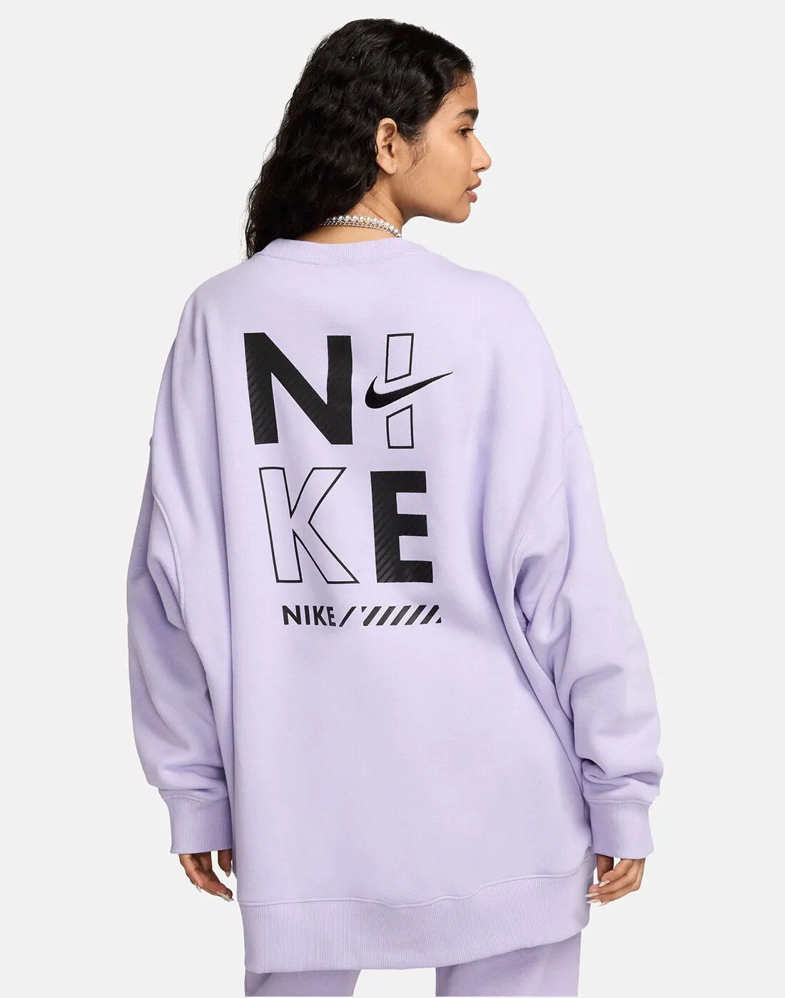 Nike Womens Oversized Fleece Crew Neck Sweatshirt