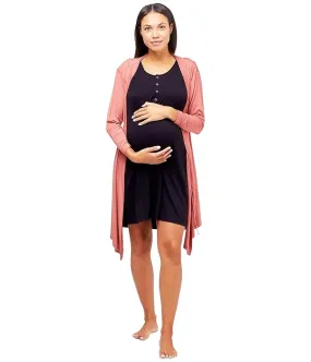 NOM Maternity Second Skin Robe Women's