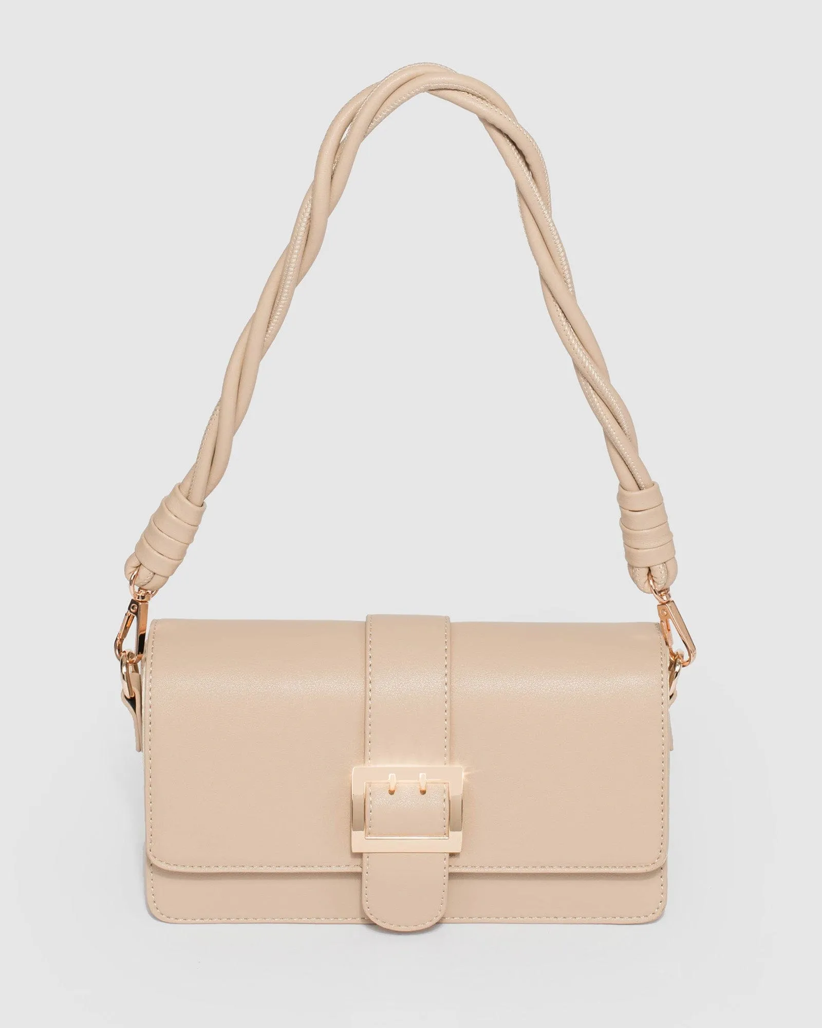 Nude Francesca Twist Shoulder Bag