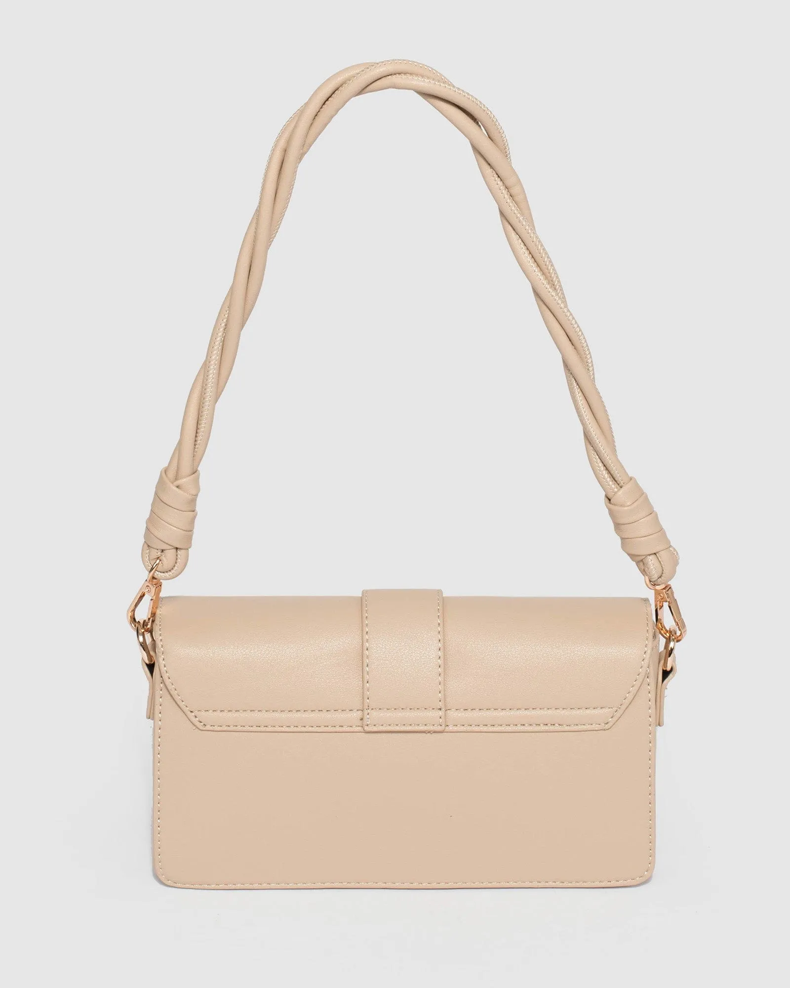 Nude Francesca Twist Shoulder Bag