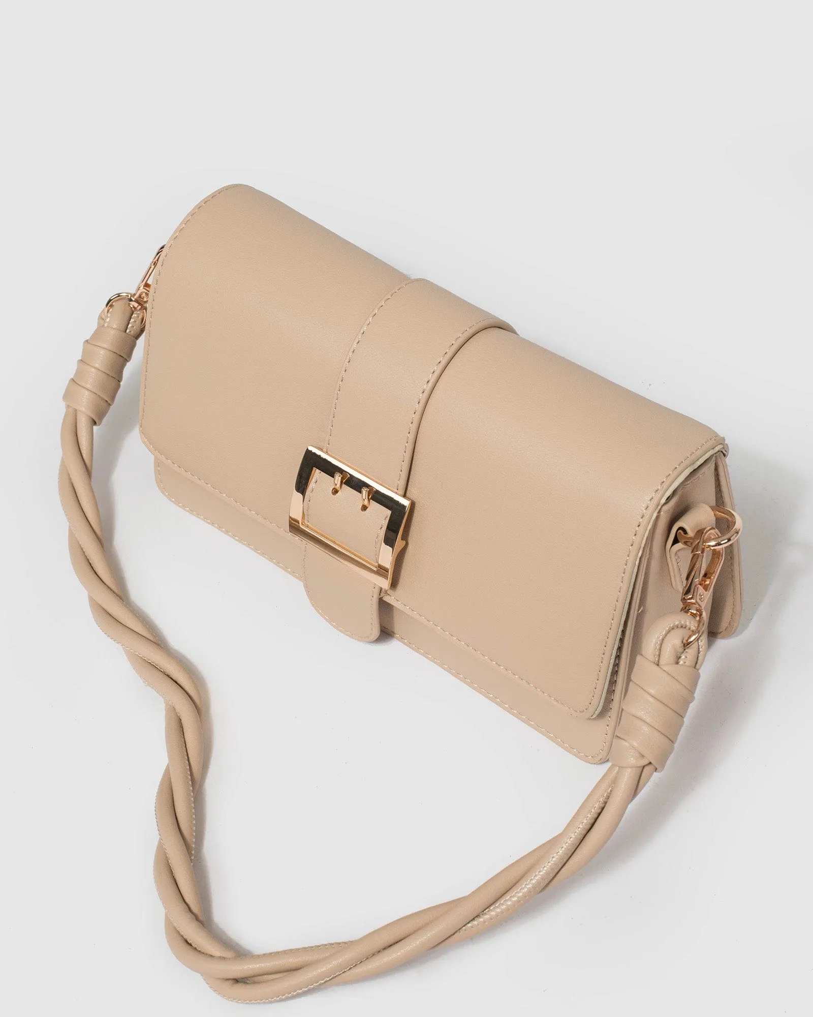 Nude Francesca Twist Shoulder Bag