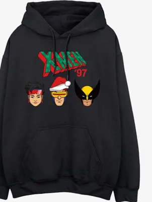 NW2 X-Men Christmas Heads Mens Black Printed Hoodie | Men | George at ASDA