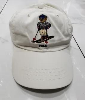 Nwt Polo Ralph Lauren White Ski Bear Adjustable Hat