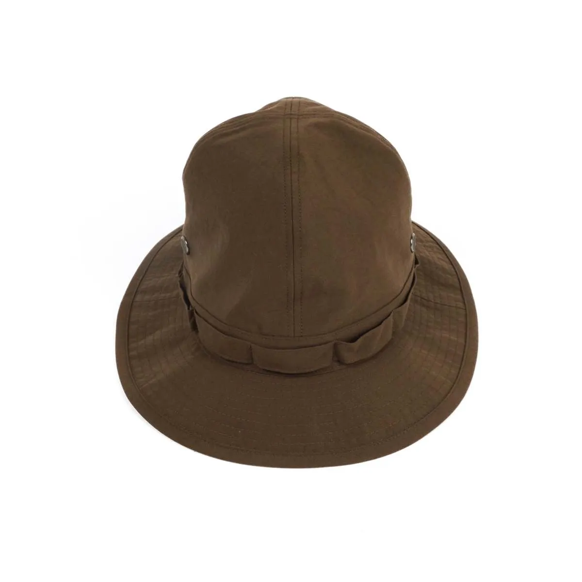 NYLON OXFORD JUNGLE HAT - BROWN