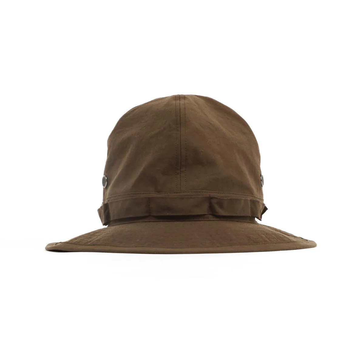 NYLON OXFORD JUNGLE HAT - BROWN