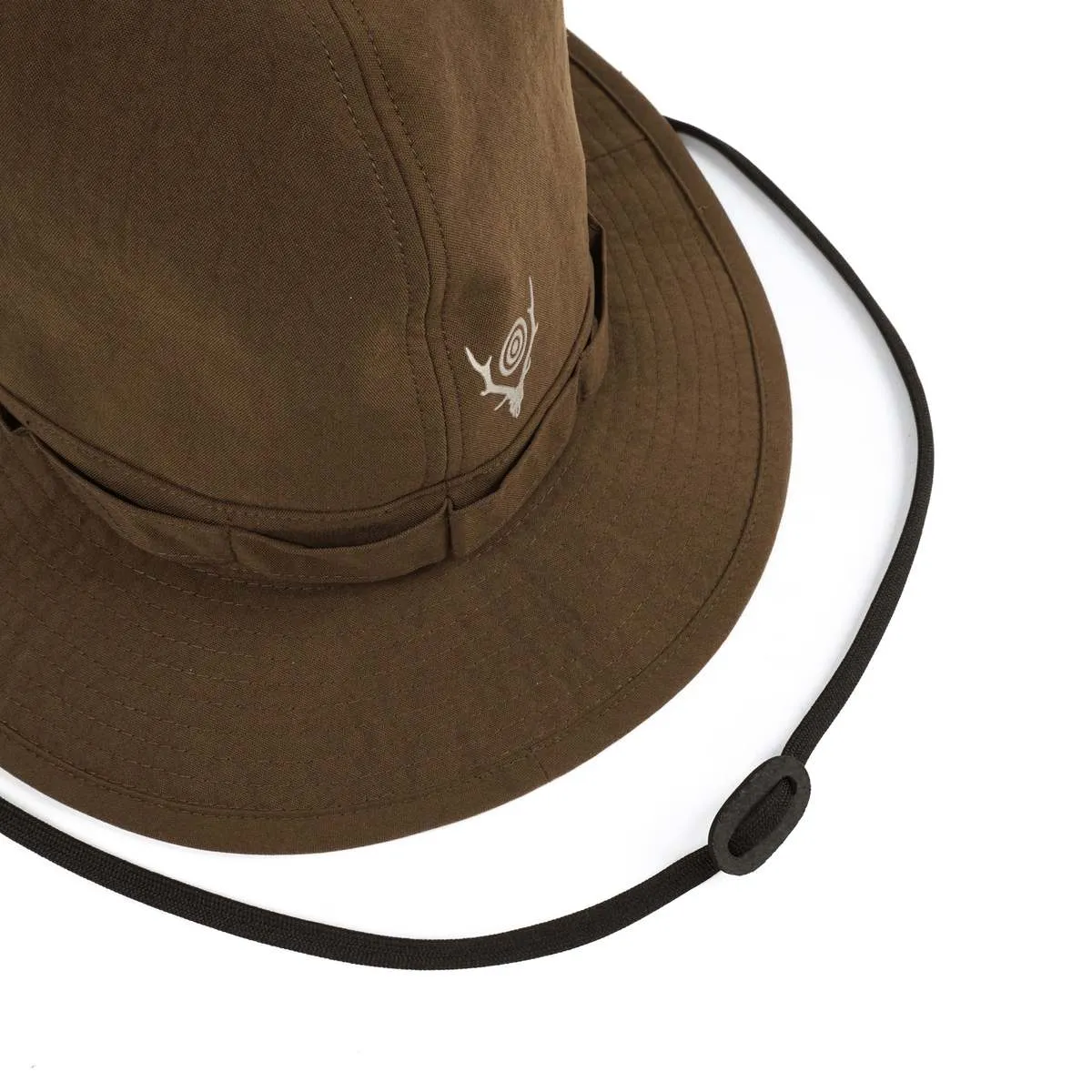 NYLON OXFORD JUNGLE HAT - BROWN