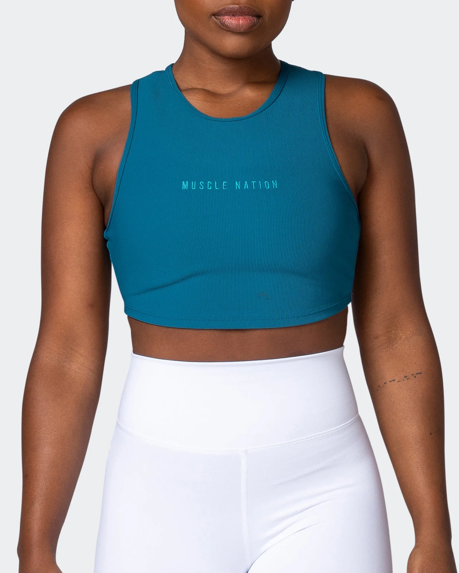 Off Duty Rib Cropped Tank