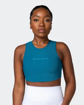 Off Duty Rib Cropped Tank