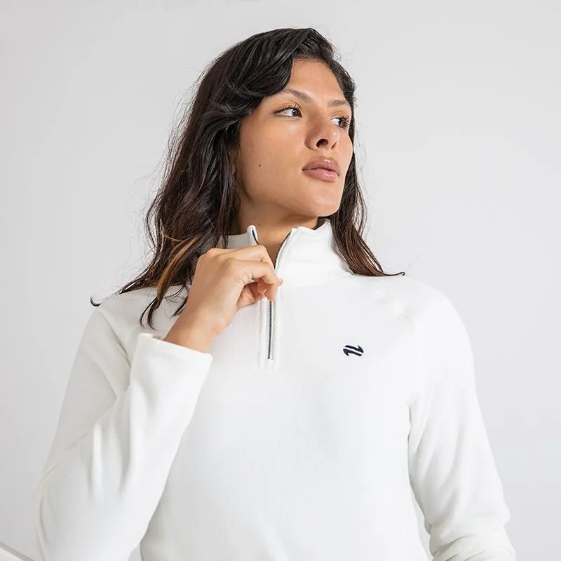 O'Neills Women's Cairo Half Zip Fleece White