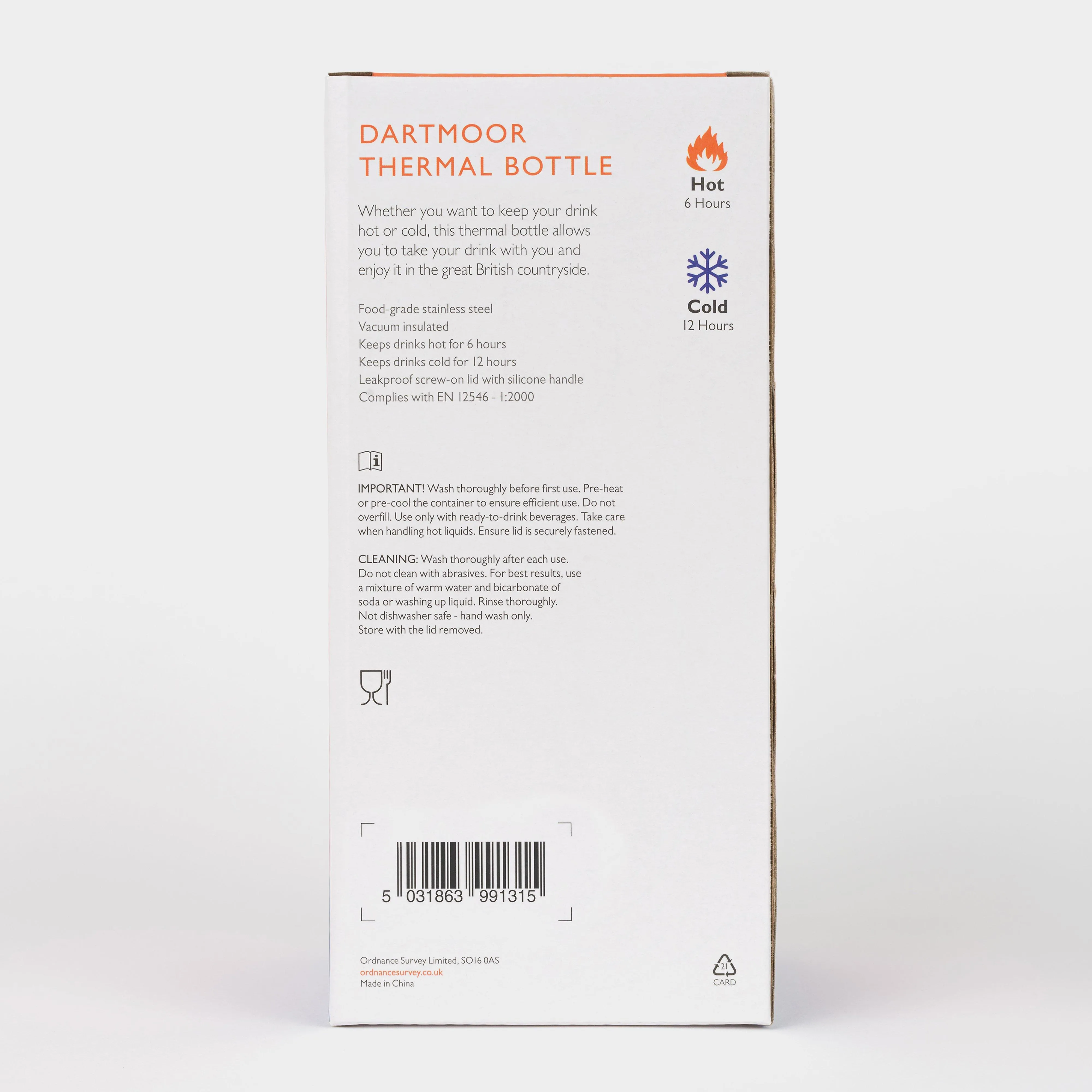 Ordnance Survey Dartmoor Thermal Bottle | Ultimate Outdoors