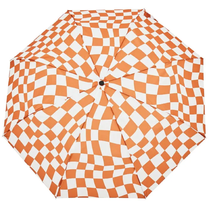 Original Duckhead Eco-Friendly Compact Umbrella Peanut Butter Checkers