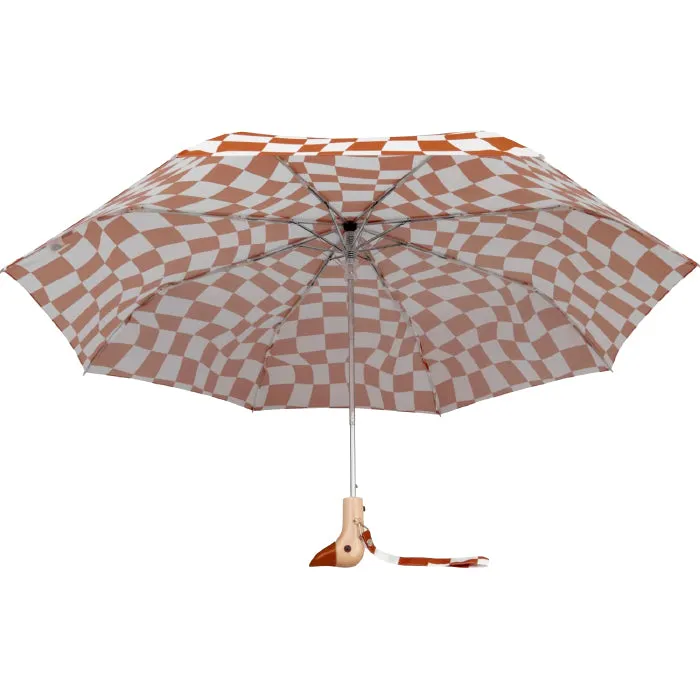 Original Duckhead Eco-Friendly Compact Umbrella Peanut Butter Checkers