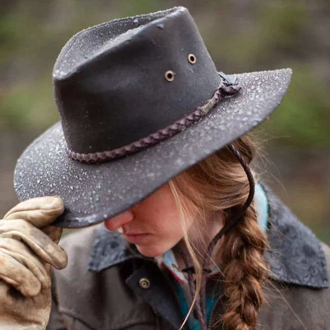 Outback Trading Co. Grizzly Oilskin Hat - Black