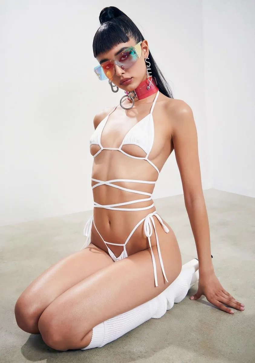 Pay My Bills Strappy Bikini Set-