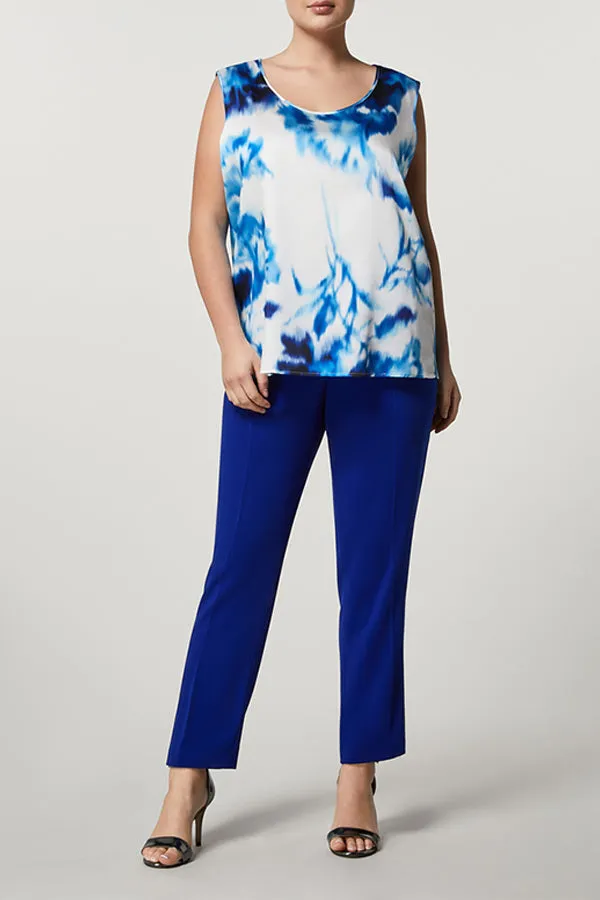 Persona (by Marina Rinaldi) REGGINA BLUE CADY TROUSERS