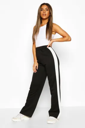 Petite Side Stripe Wide Leg Joggers