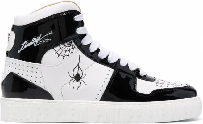 Philipp Plein leather high-top sneakers White