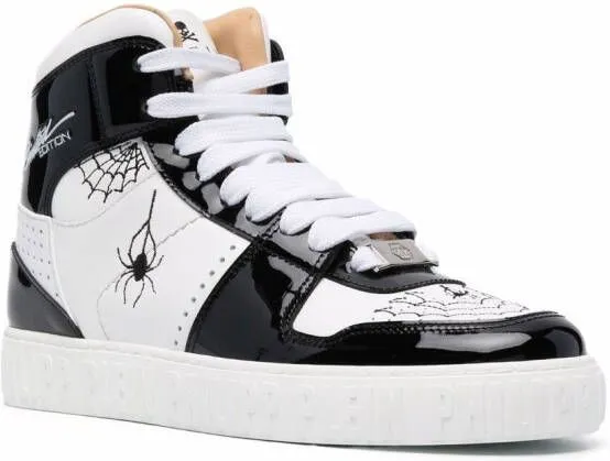 Philipp Plein leather high-top sneakers White