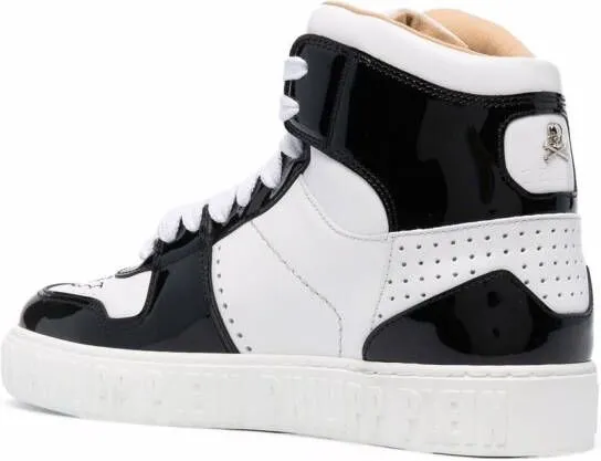 Philipp Plein leather high-top sneakers White