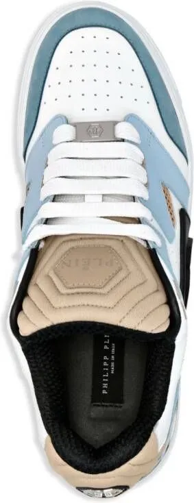 Philipp Plein Mix logo-patch sneakers Blue