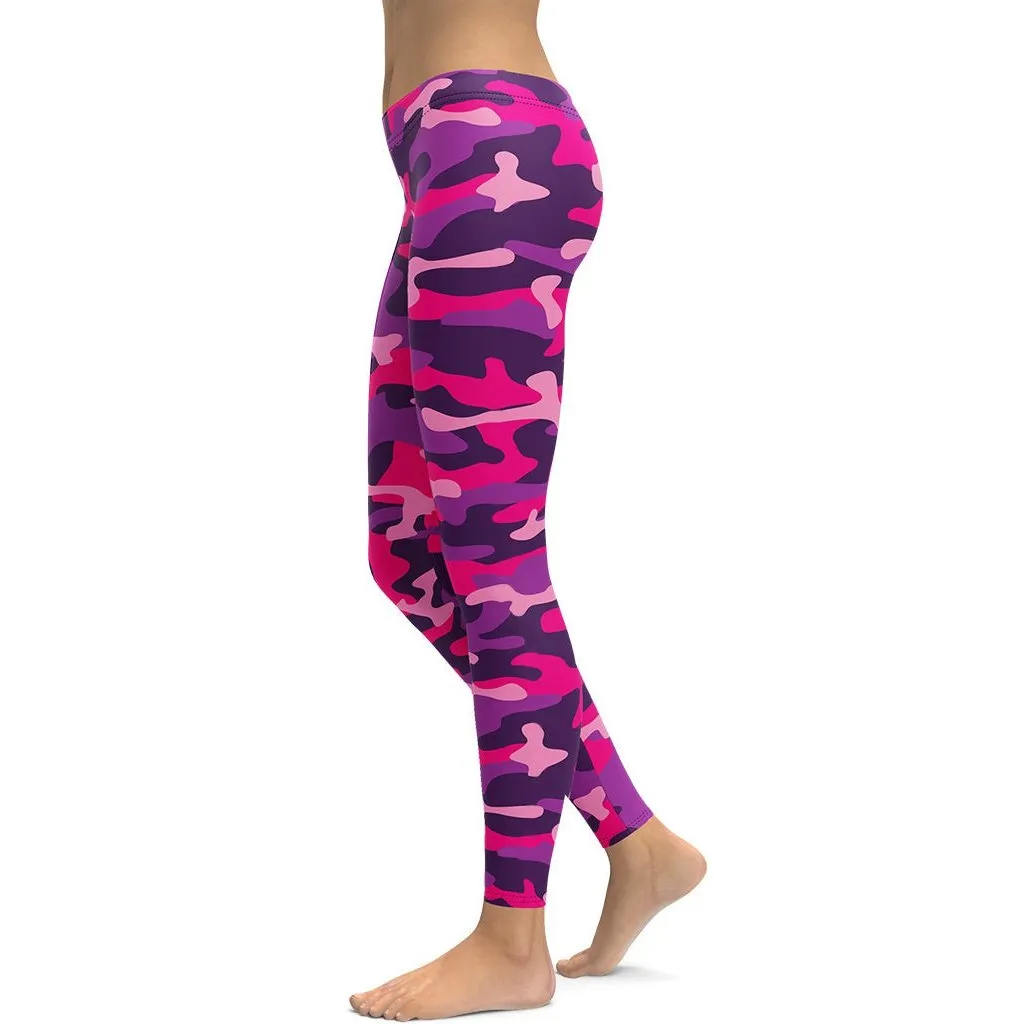 Pink & Purple Camo Leggings