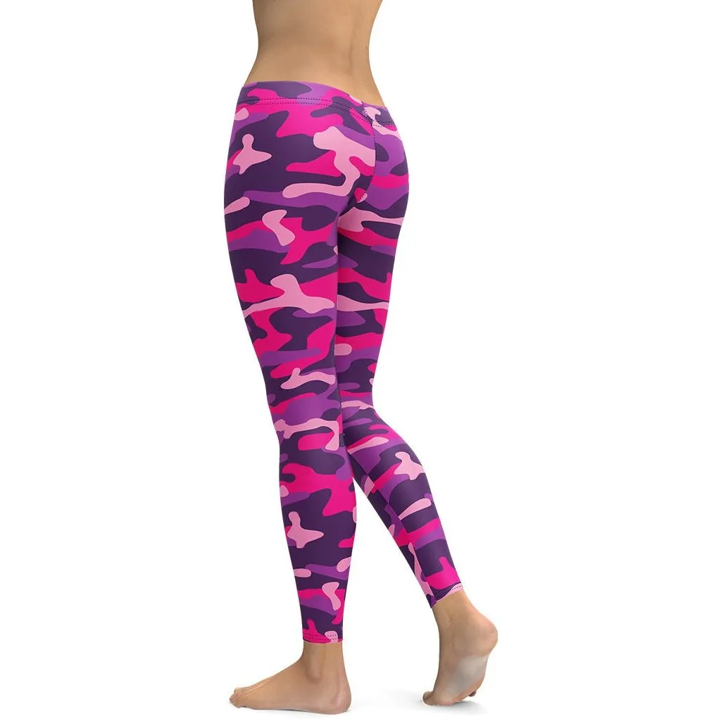 Pink & Purple Camo Leggings