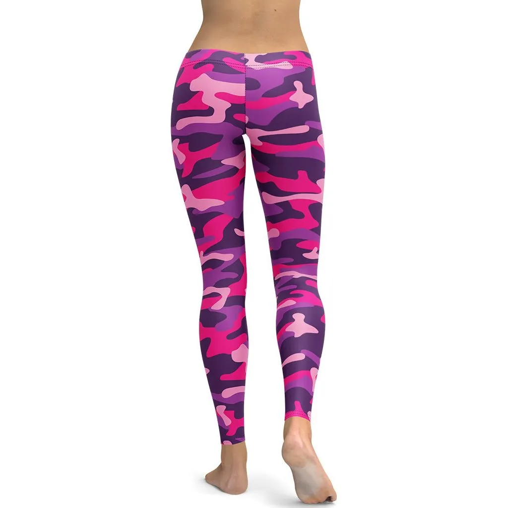 Pink & Purple Camo Leggings