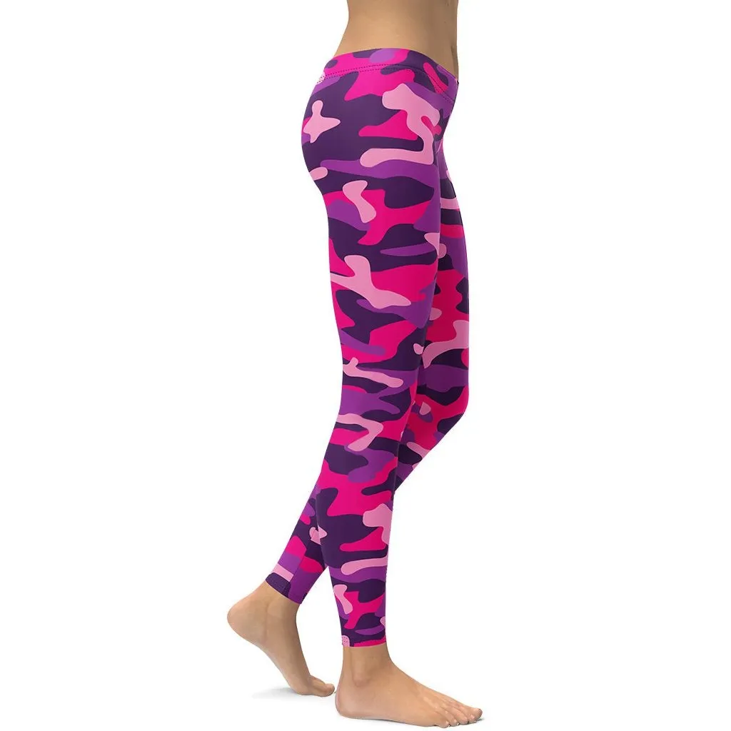 Pink & Purple Camo Leggings