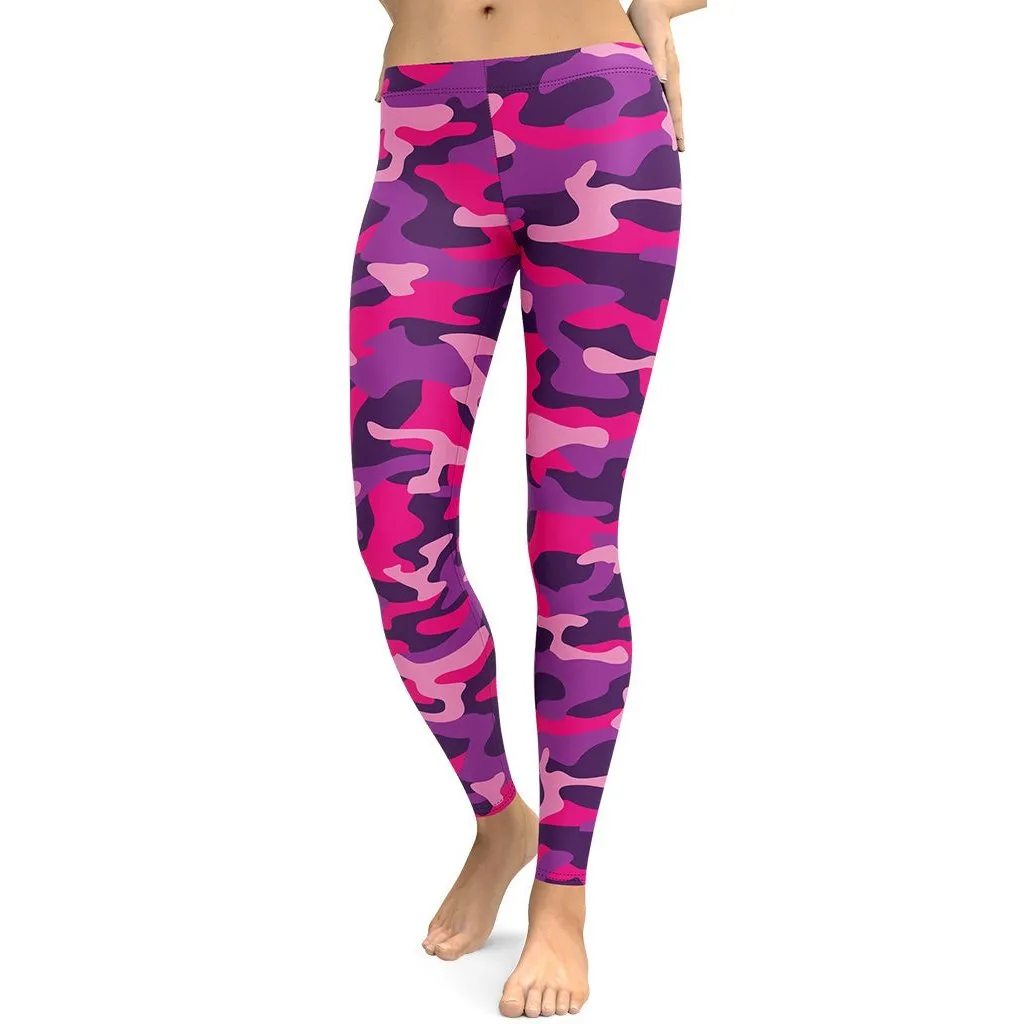 Pink & Purple Camo Leggings