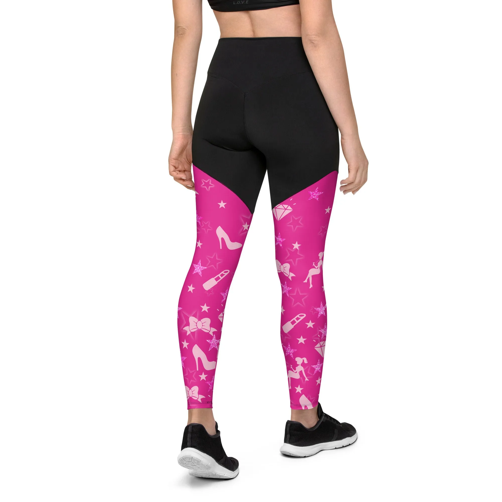 Pink Doll Compression Leggings