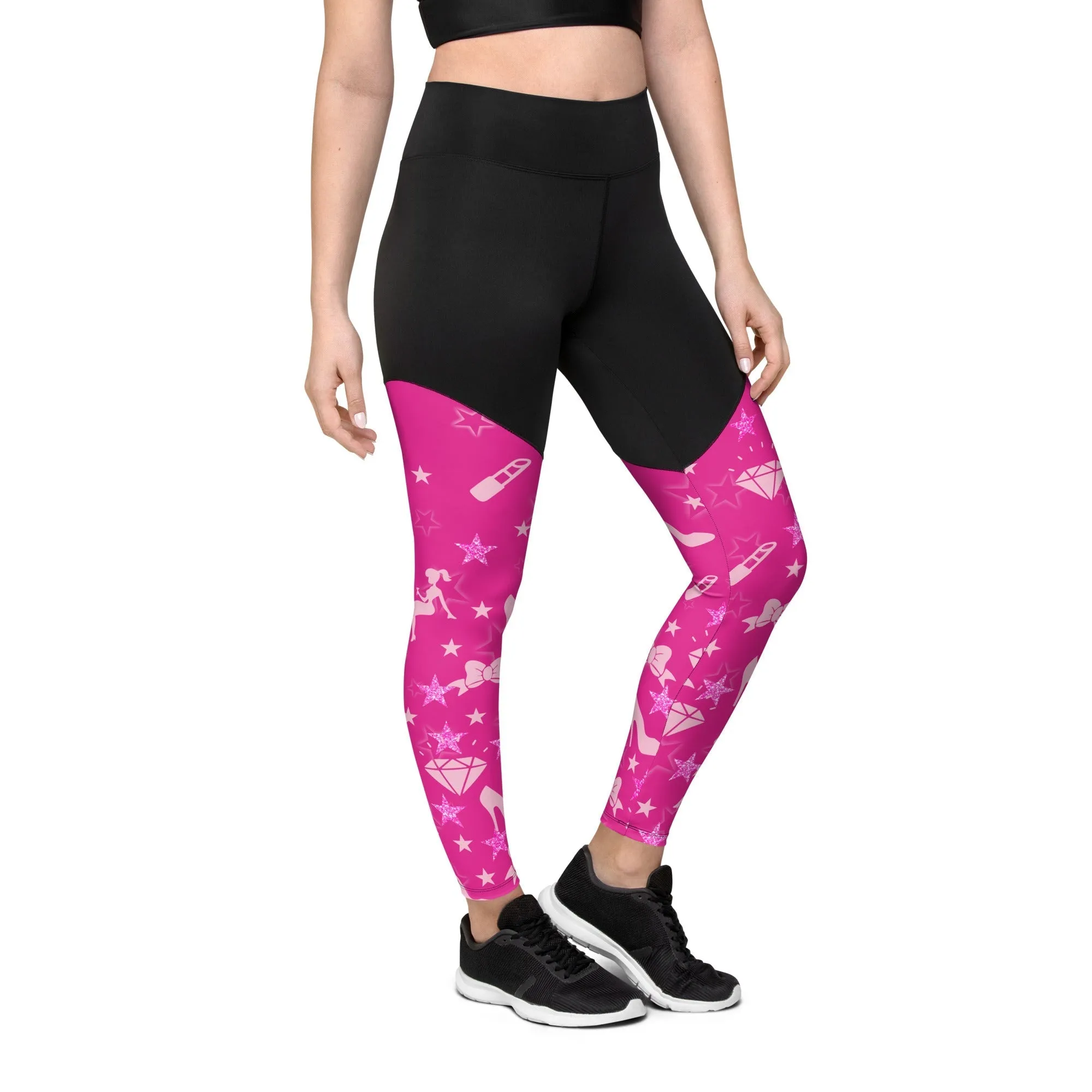 Pink Doll Compression Leggings