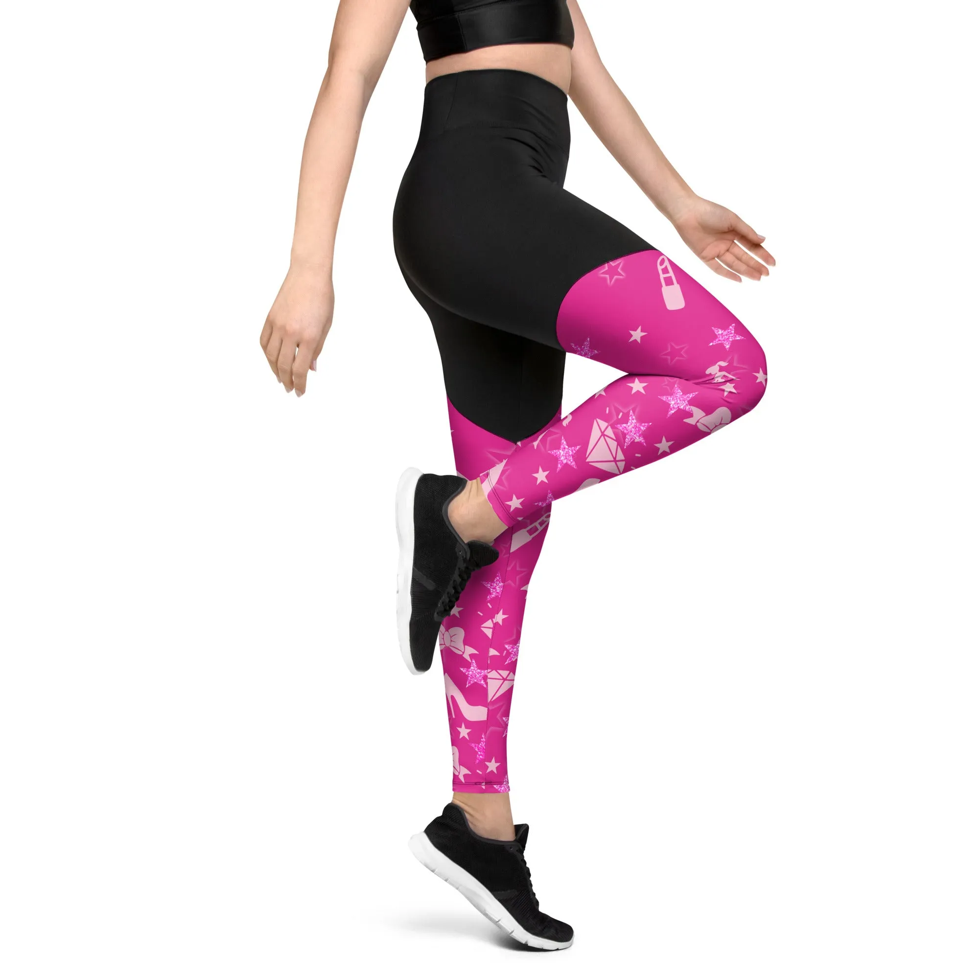 Pink Doll Compression Leggings