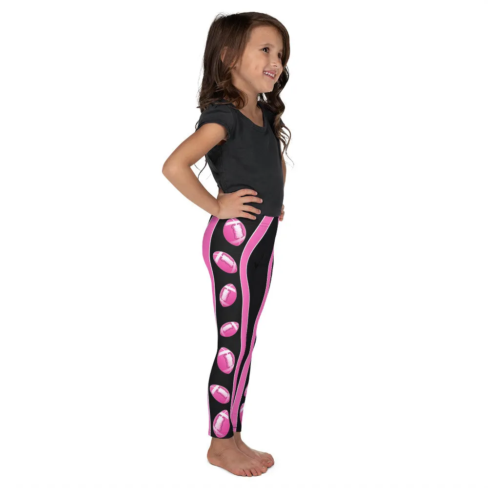 Pink Football Kid's Leggings