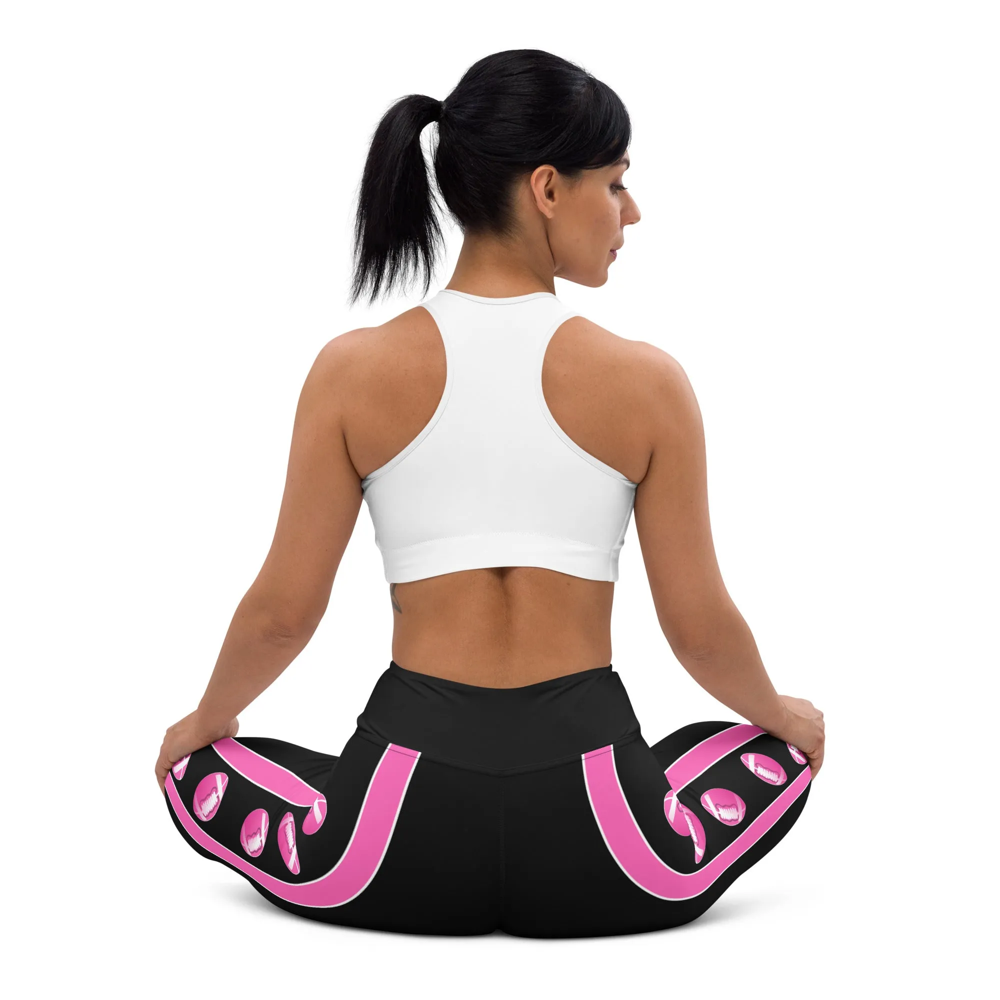 Pink Football Yoga Leggings