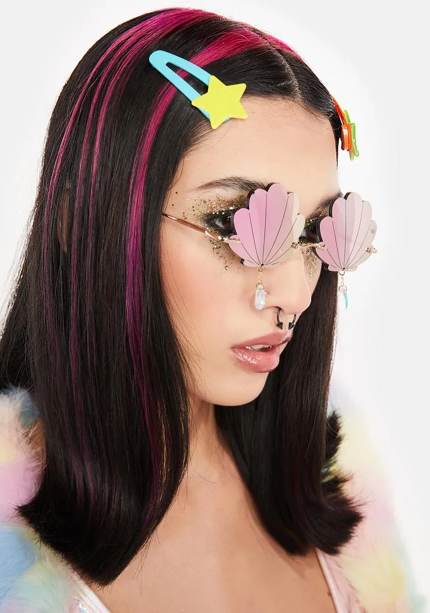 Pink Neptune Seashell Sunglasses-