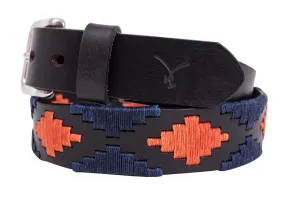 Polo Belt - Orange & Navy Blue