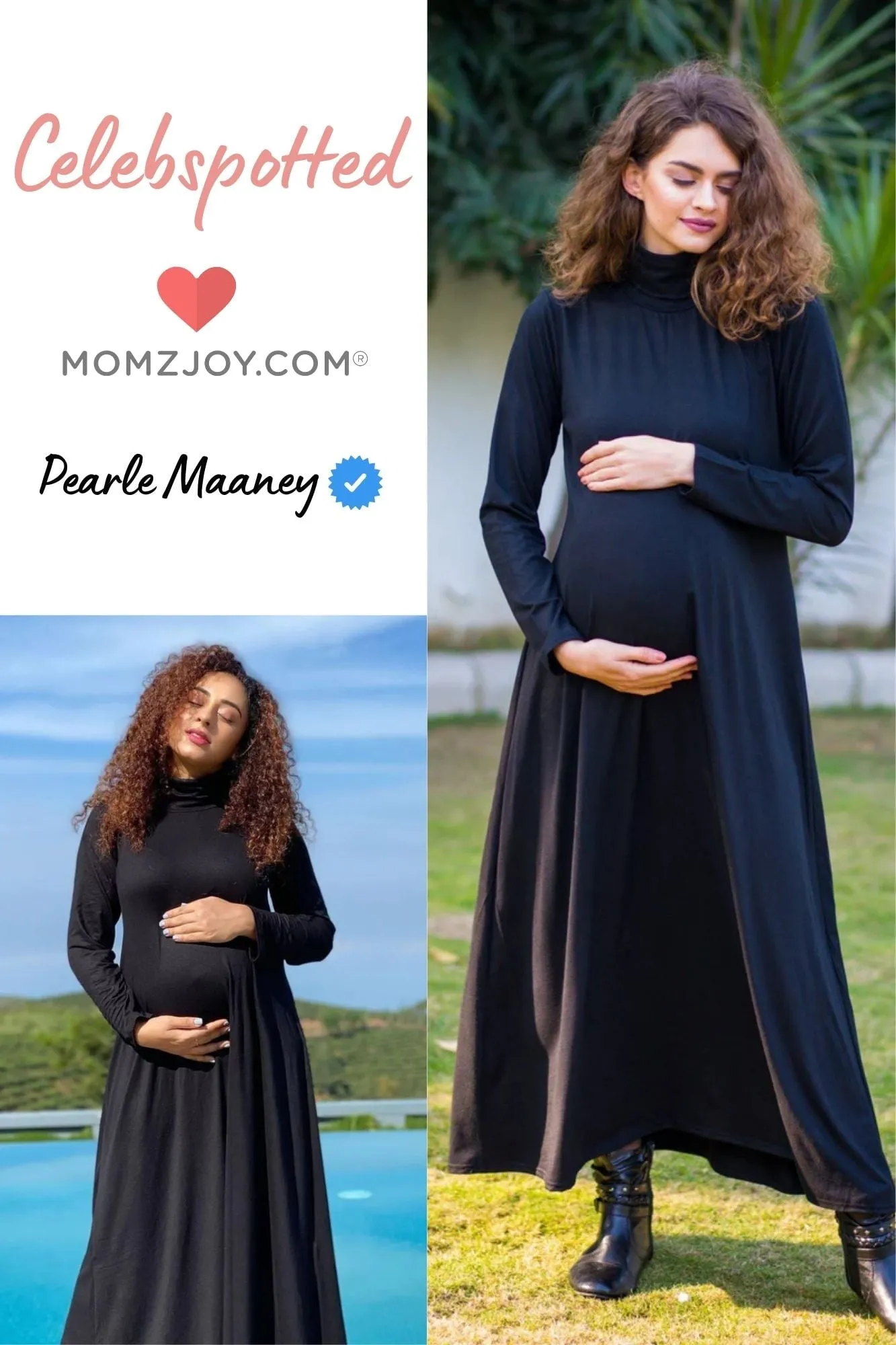 Premium Black Stretchable Maternity Dress