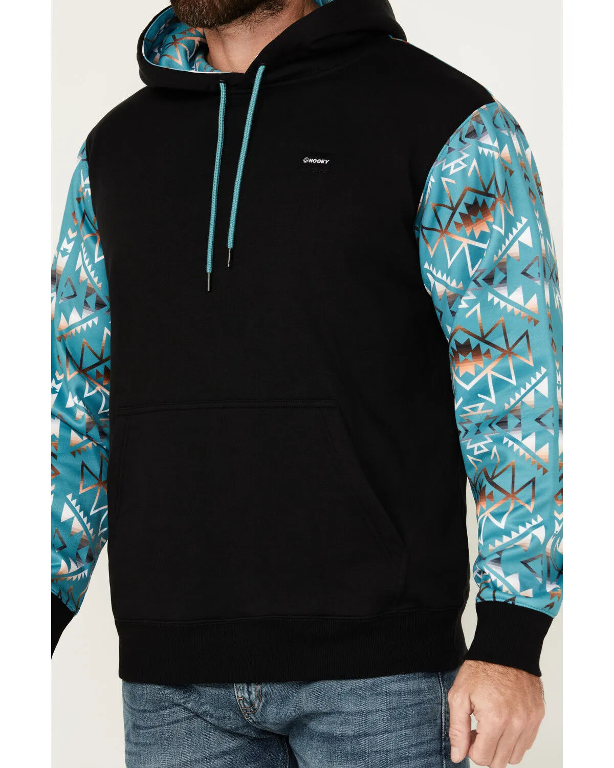 Product Name:  Hooey Men's Boot Barn Exclusive Southwestern Color Block Hooded Sweatshirt